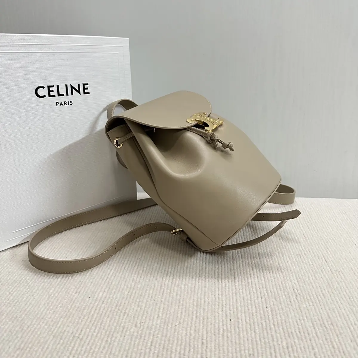 Celine Style Leather Backpack Lookbook Reference image 4