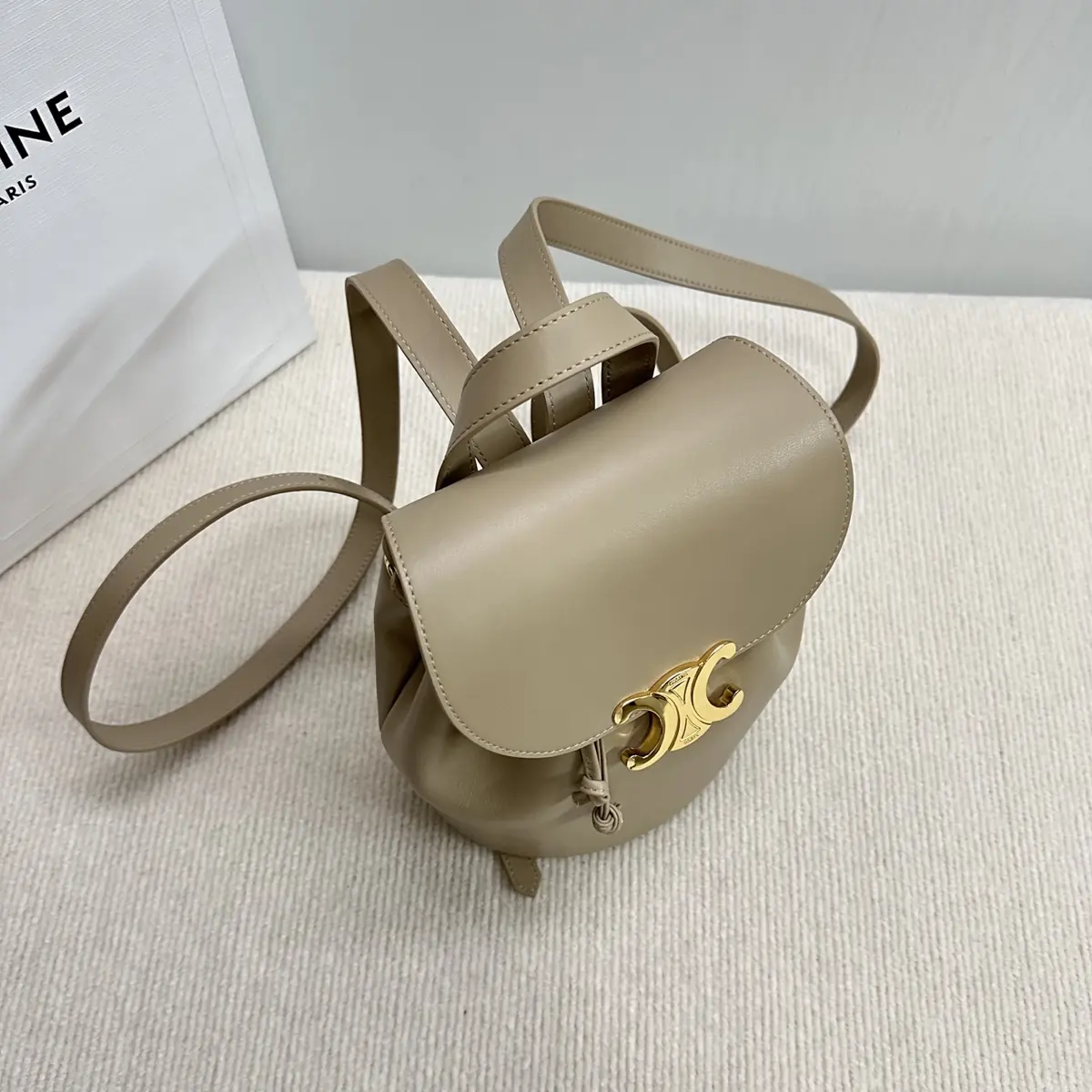 Celine Style Leather Backpack Lookbook Reference image 5