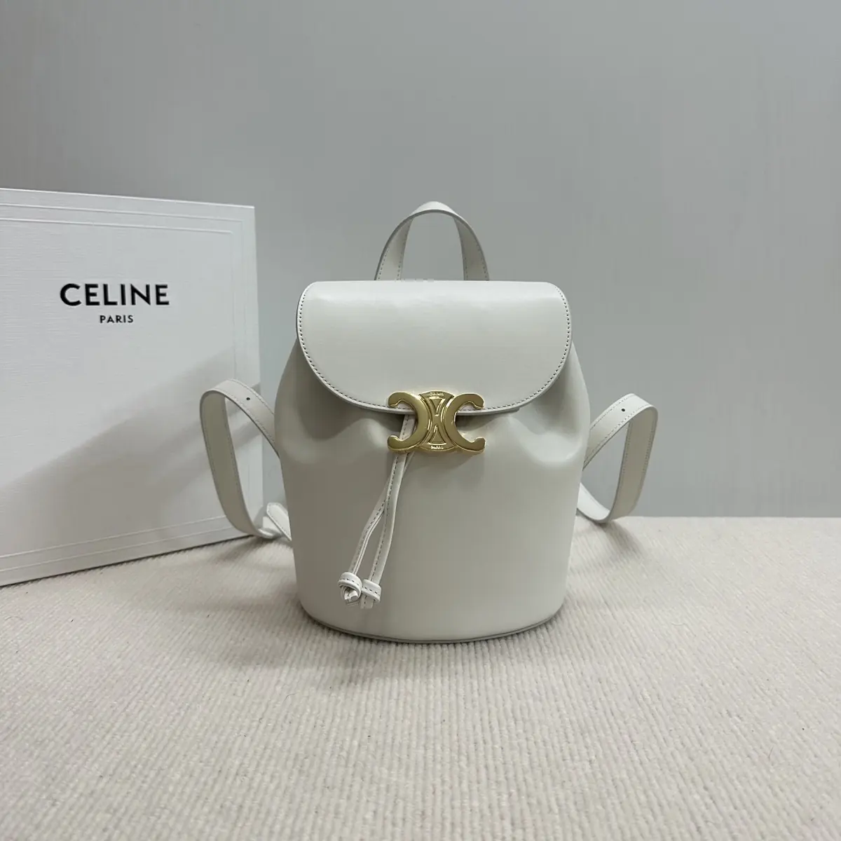 Celine Style Leather Backpack Lookbook Reference image 1