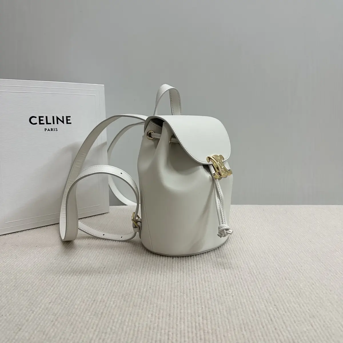 Celine Style Leather Backpack Lookbook Reference image 3