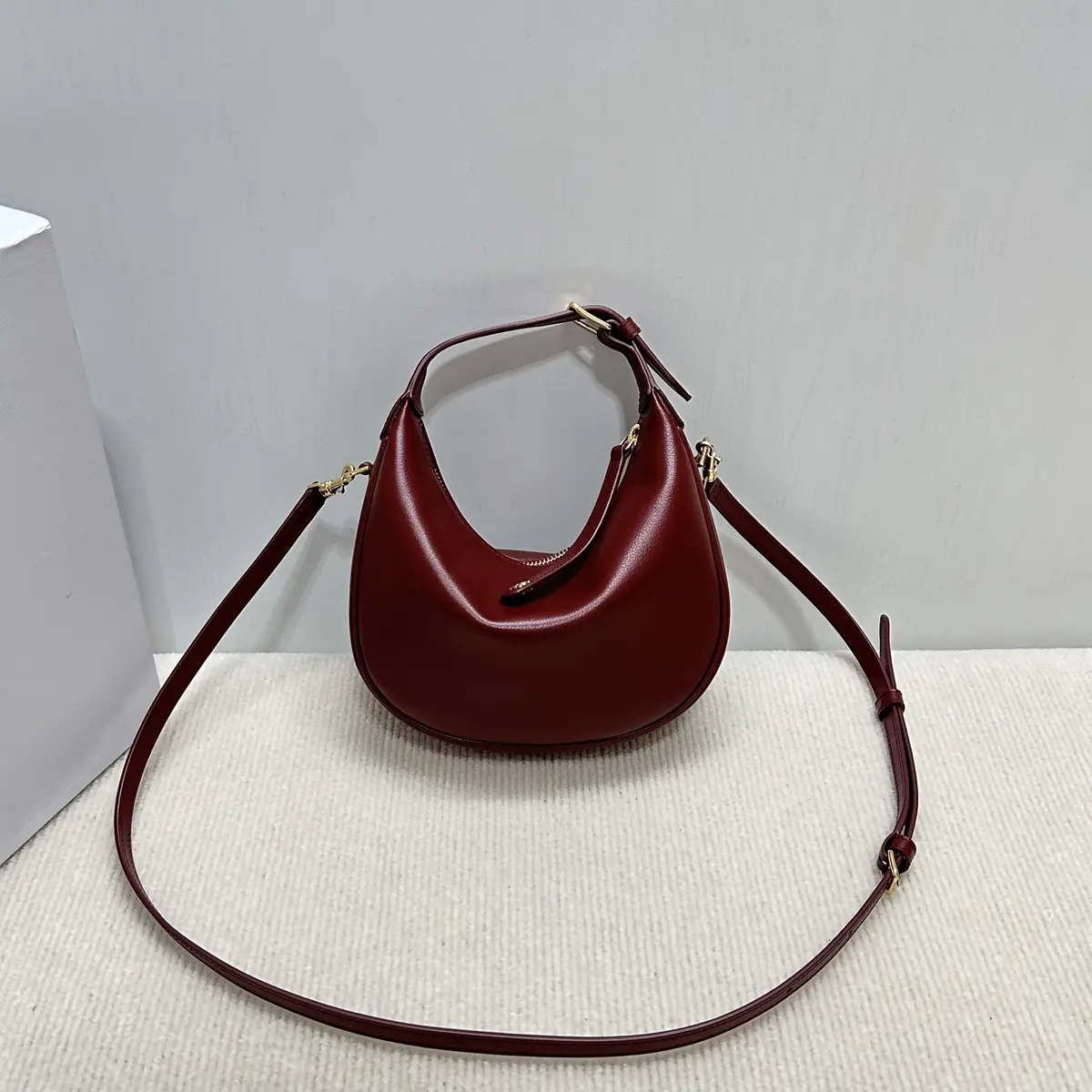 Celine Style Leather Hobo Bag Lookbook Reference image 2