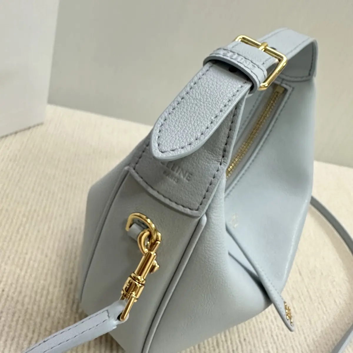 Celine Style Leather Hobo Bag Lookbook Reference image 5