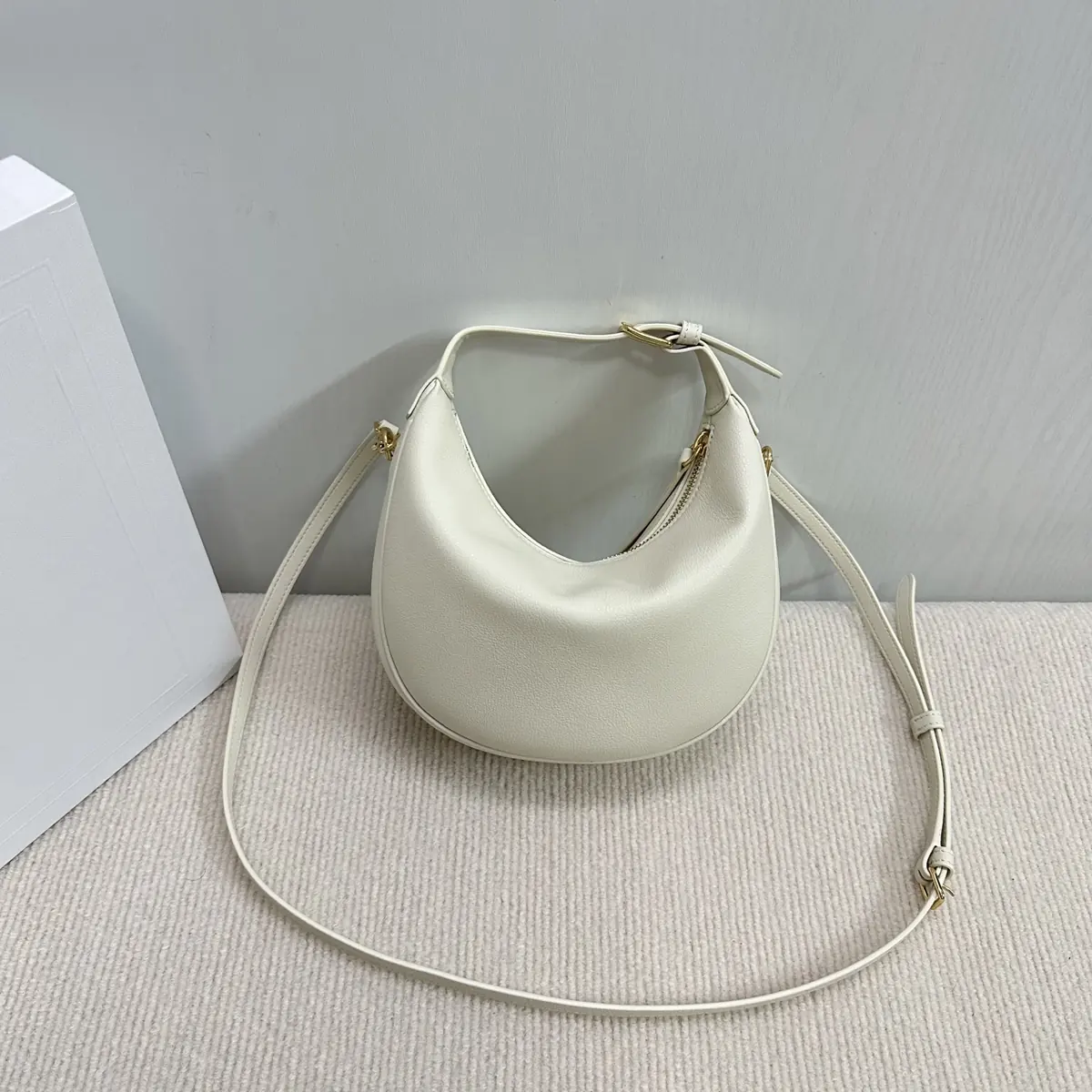 Celine Style Leather Hobo Bag Lookbook Reference image 2
