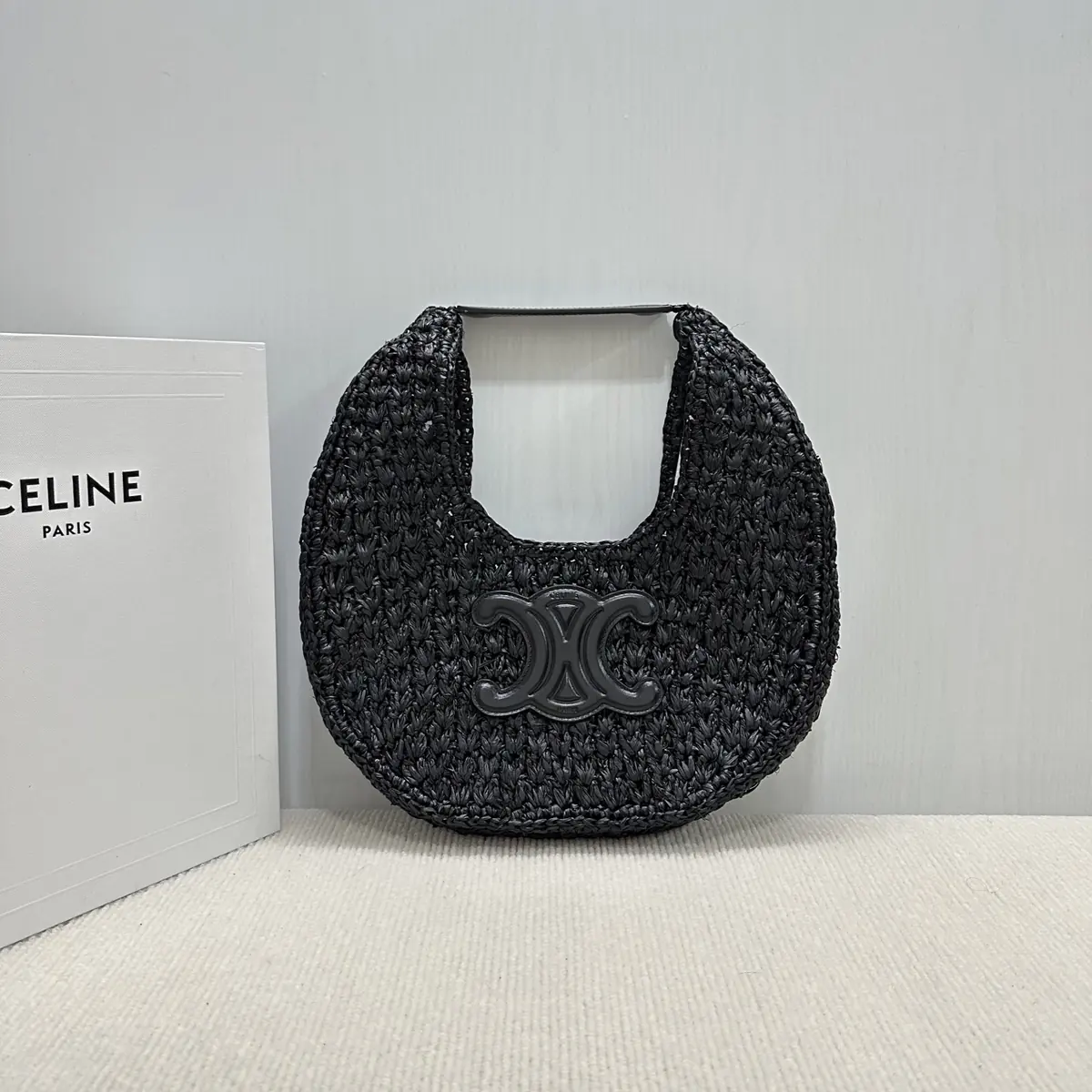 Celine Style Leather Hobo Bag Lookbook Reference image 1
