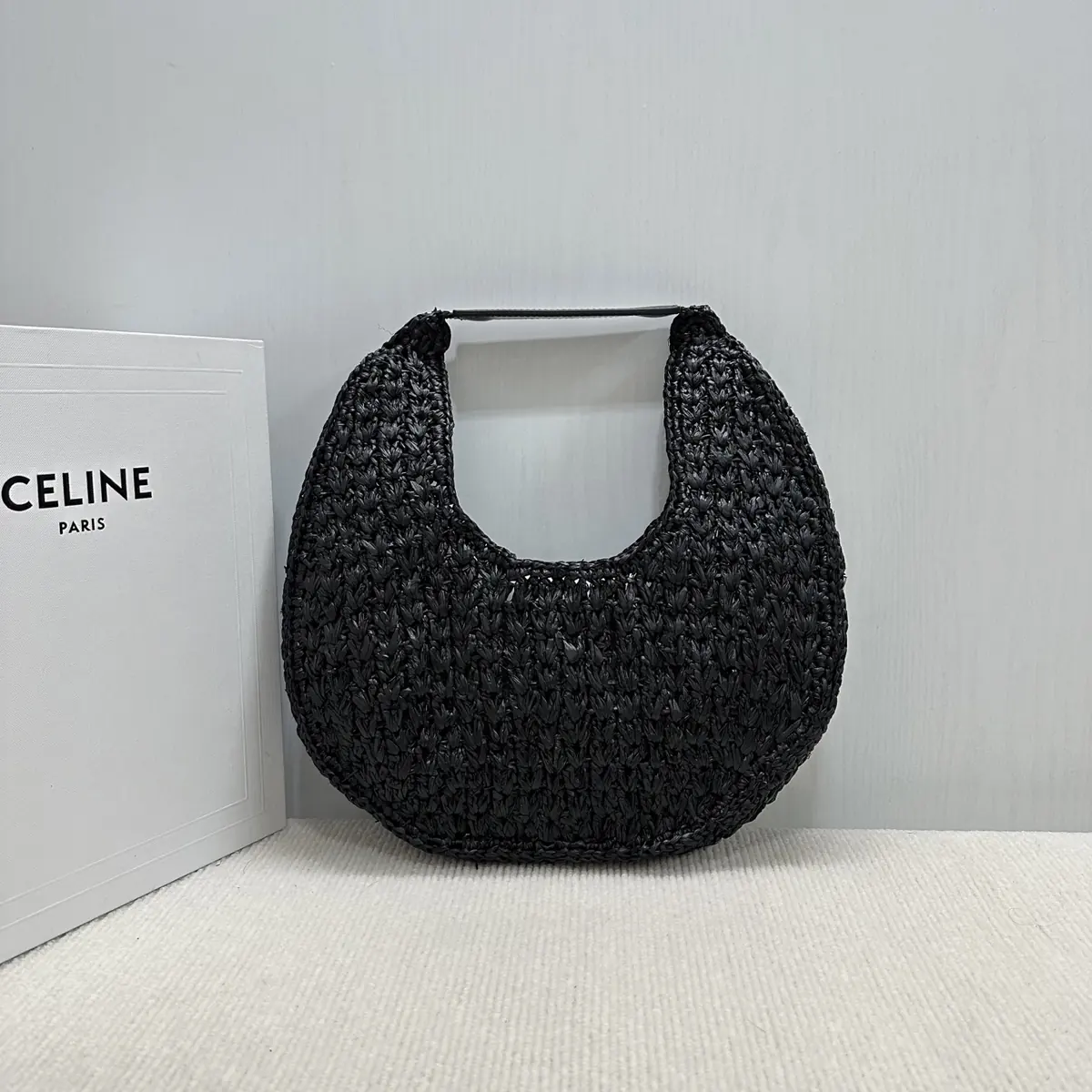 Celine Style Leather Hobo Bag Lookbook Reference image 2