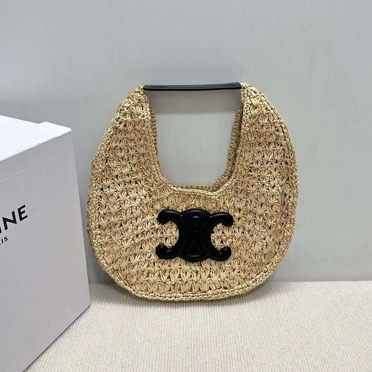 Celine Style Leather Hobo Bag Lookbook Reference image 1