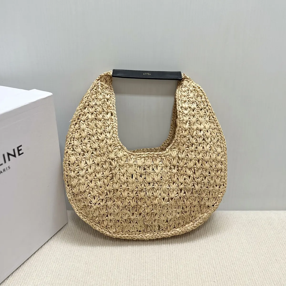 Celine Style Leather Hobo Bag Lookbook Reference image 2
