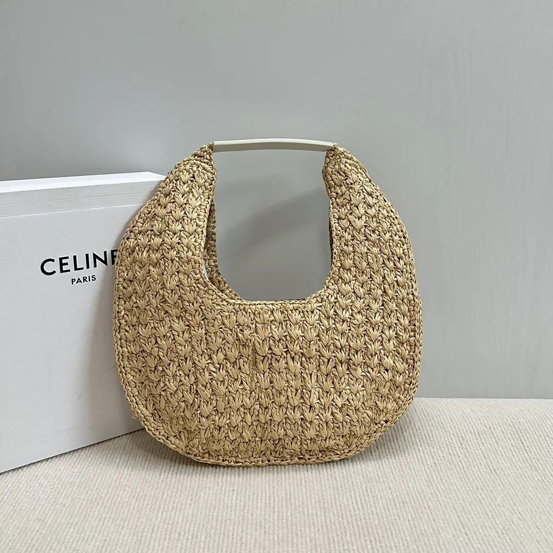 Celine Style Leather Hobo Bag Lookbook Reference image 3