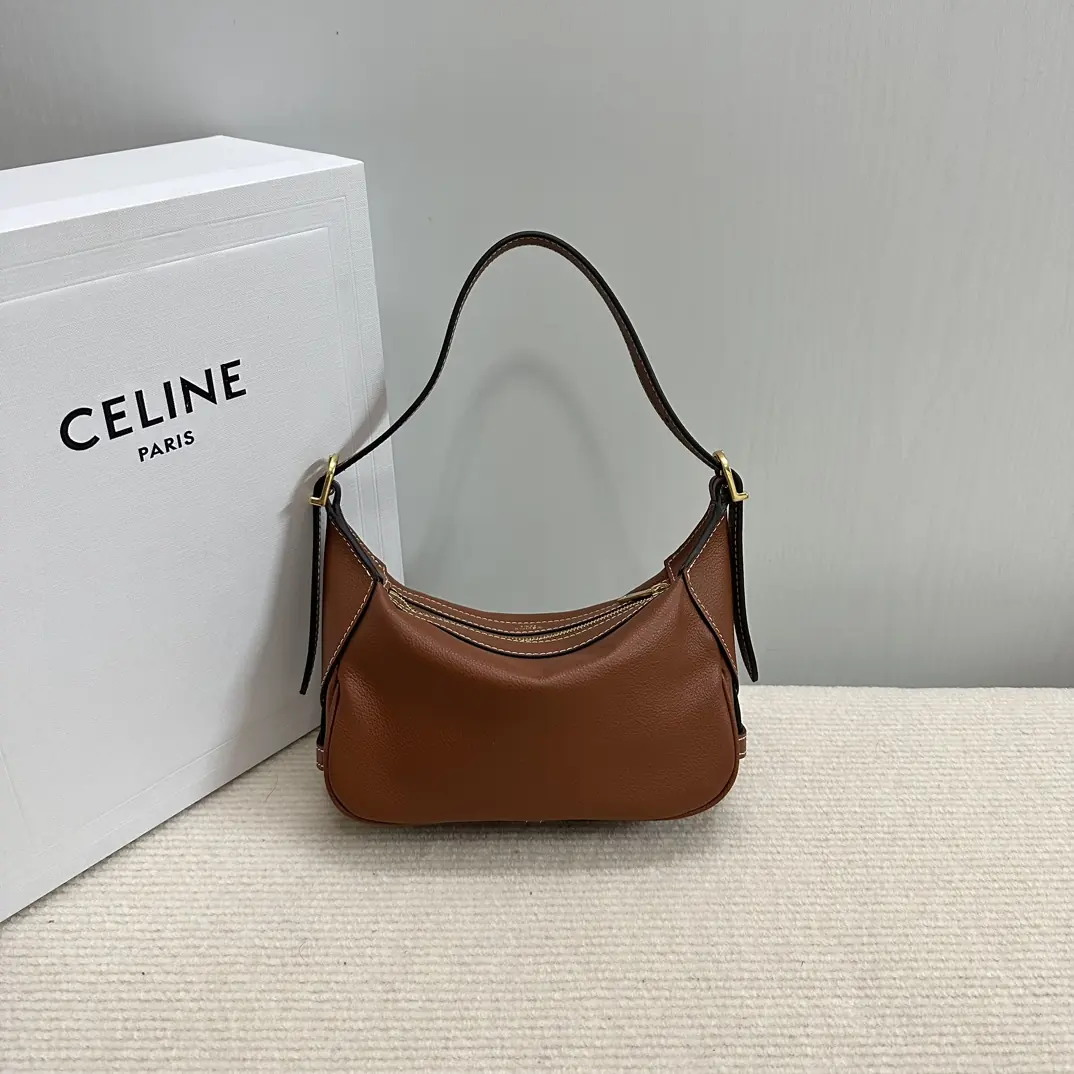 Celine Style Leather Shoulder Bag Lookbook Reference image 2