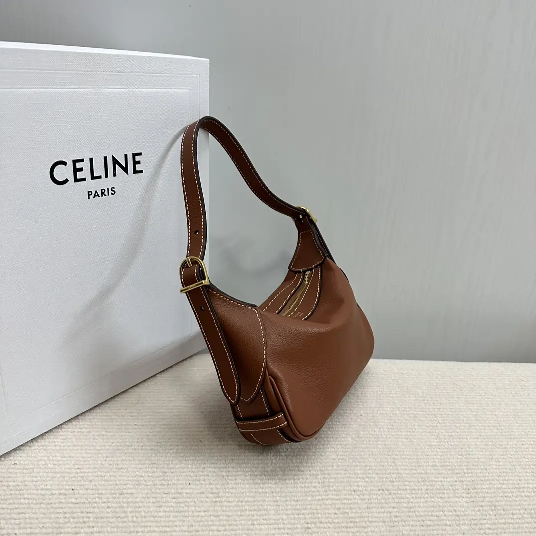 Celine Style Leather Shoulder Bag Lookbook Reference image 3