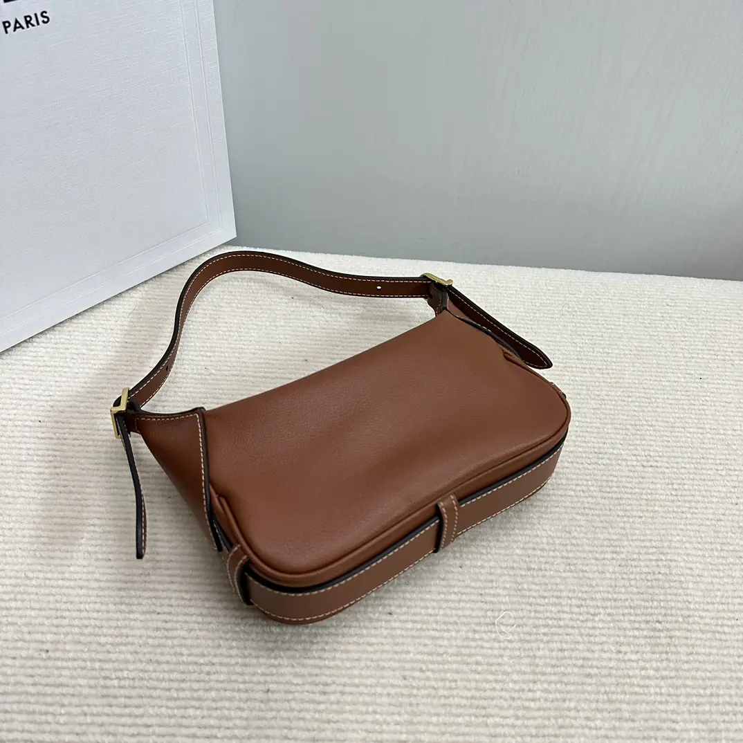 Celine Style Leather Shoulder Bag Lookbook Reference image 4