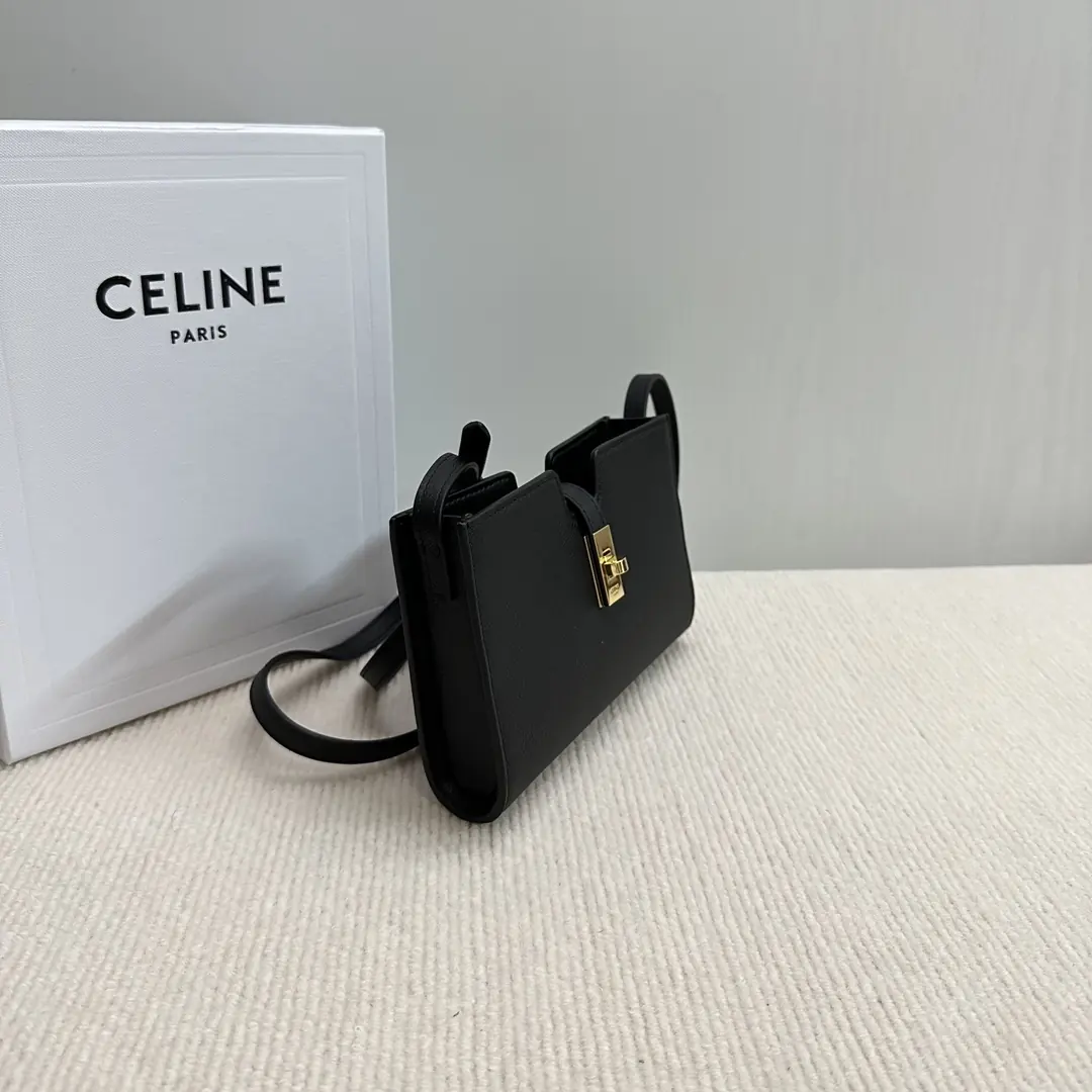 Celine Style Leather Shoulder Bag Lookbook Reference image 2