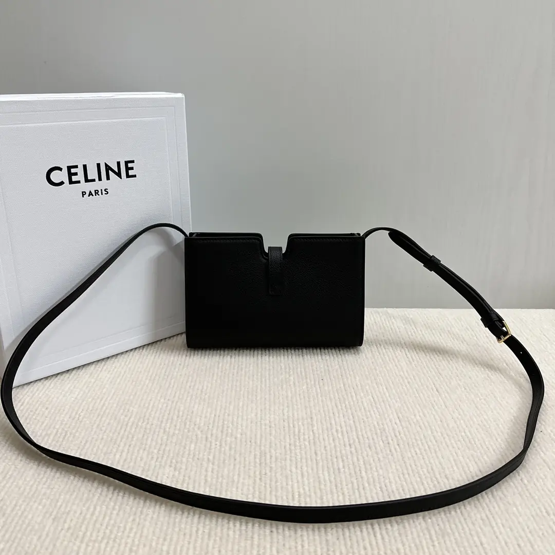 Celine Style Leather Shoulder Bag Lookbook Reference image 3