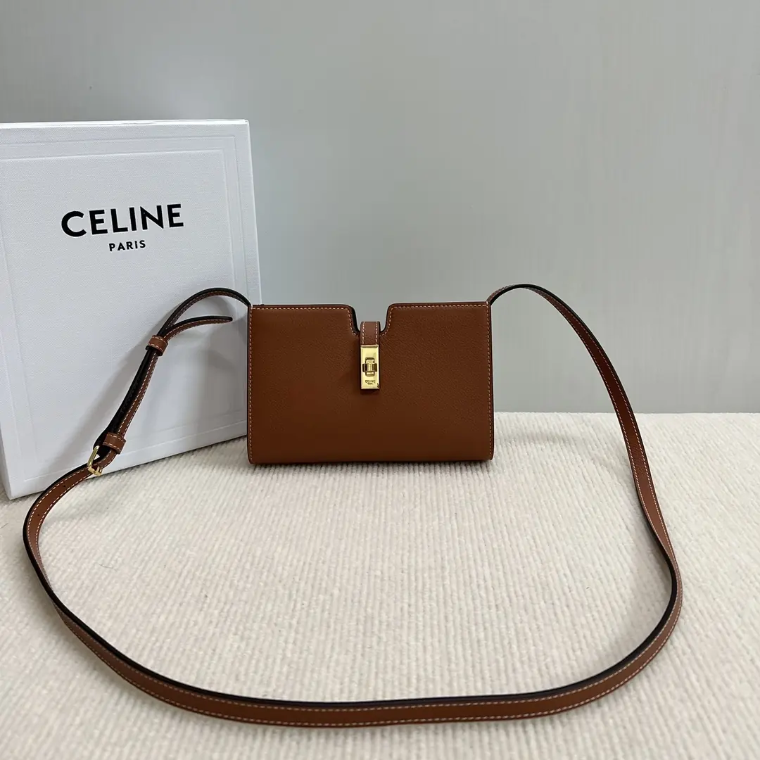 Celine Style Leather Shoulder Bag Lookbook Reference image 1