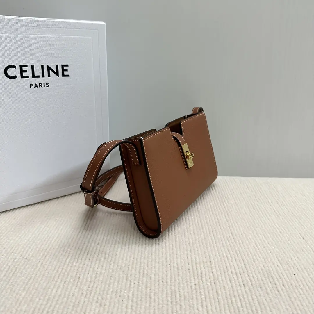 Celine Style Leather Shoulder Bag Lookbook Reference image 2