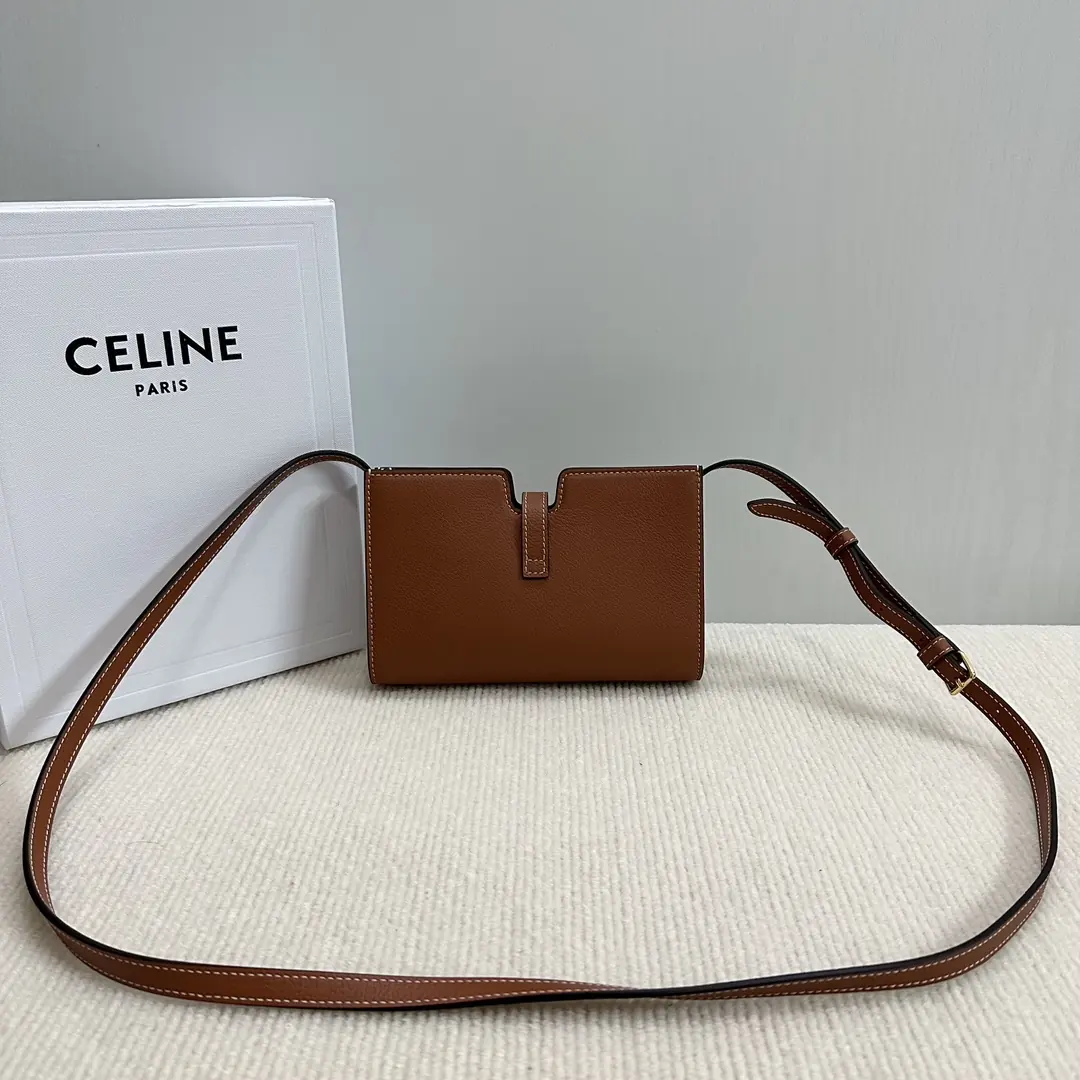 Celine Style Leather Shoulder Bag Lookbook Reference image 3