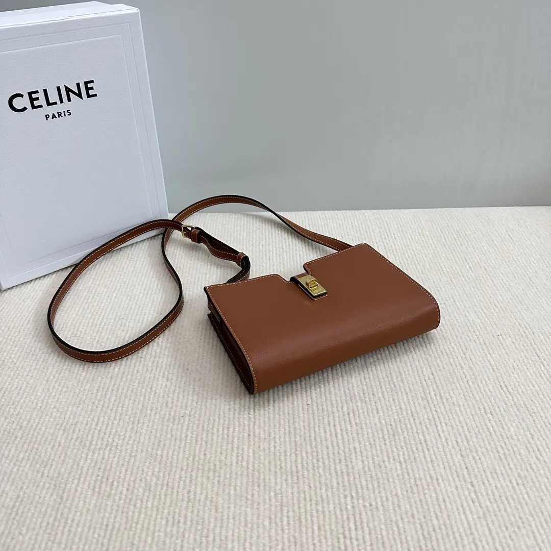 Celine Style Leather Shoulder Bag Lookbook Reference image 4