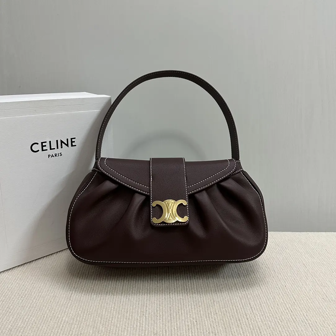 Celine Style Leather Top Handle Bag Lookbook Reference image 1