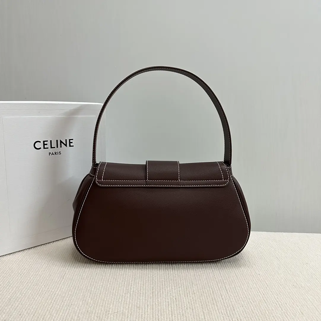 Celine Style Leather Top Handle Bag Lookbook Reference image 2