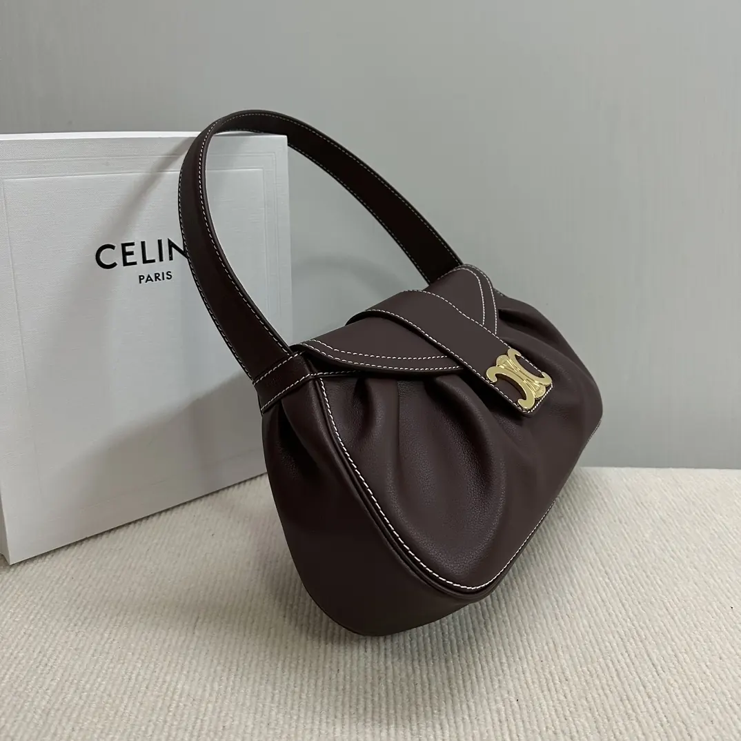 Celine Style Leather Top Handle Bag Lookbook Reference image 3