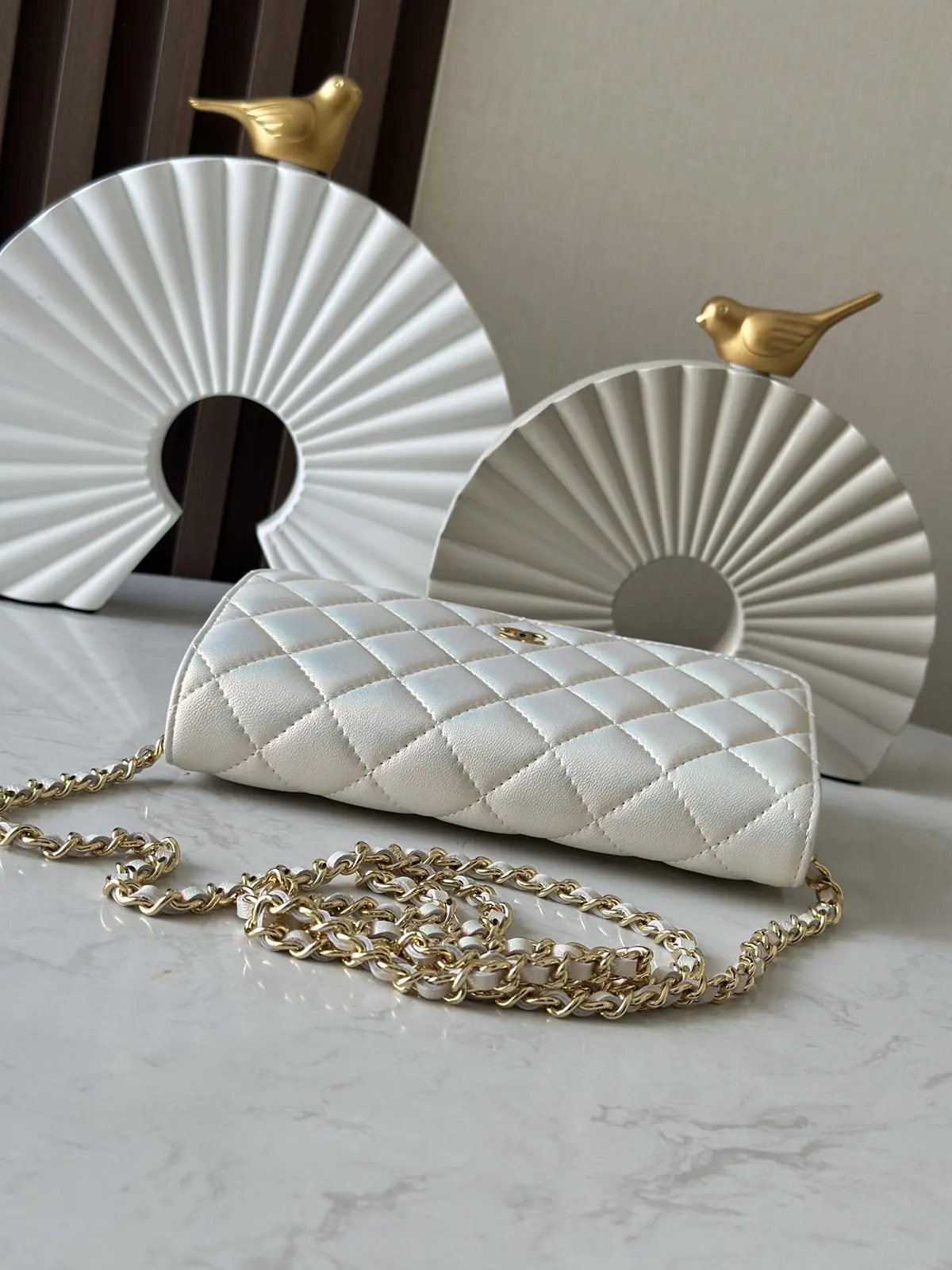 Chanel Style Beige Leather Wallet Lookbook Reference image 3