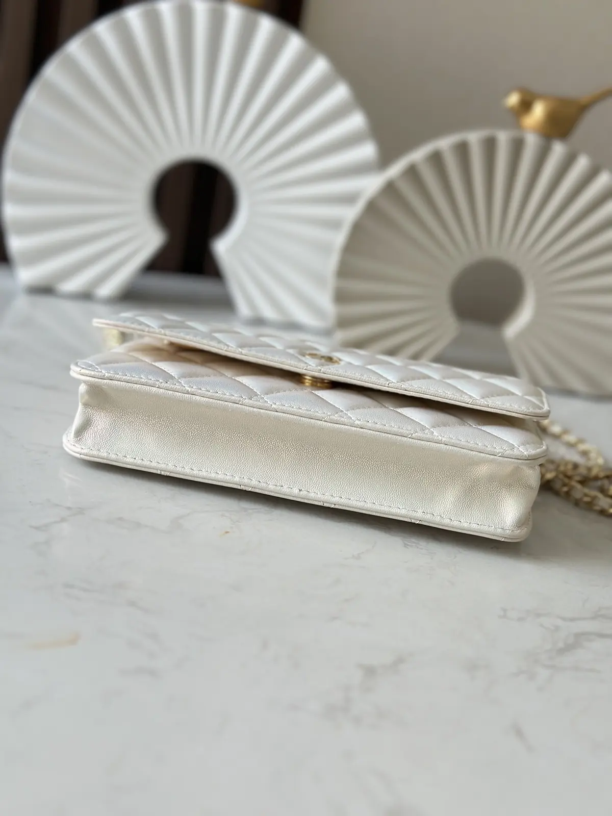 Chanel Style Beige Leather Wallet Lookbook Reference image 5