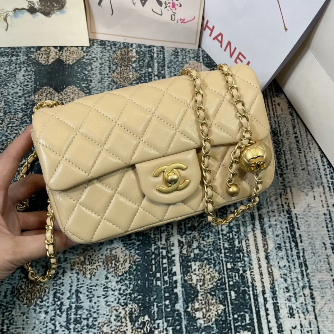Chanel Style Beige Shoulder Bag Lookbook Reference image 2