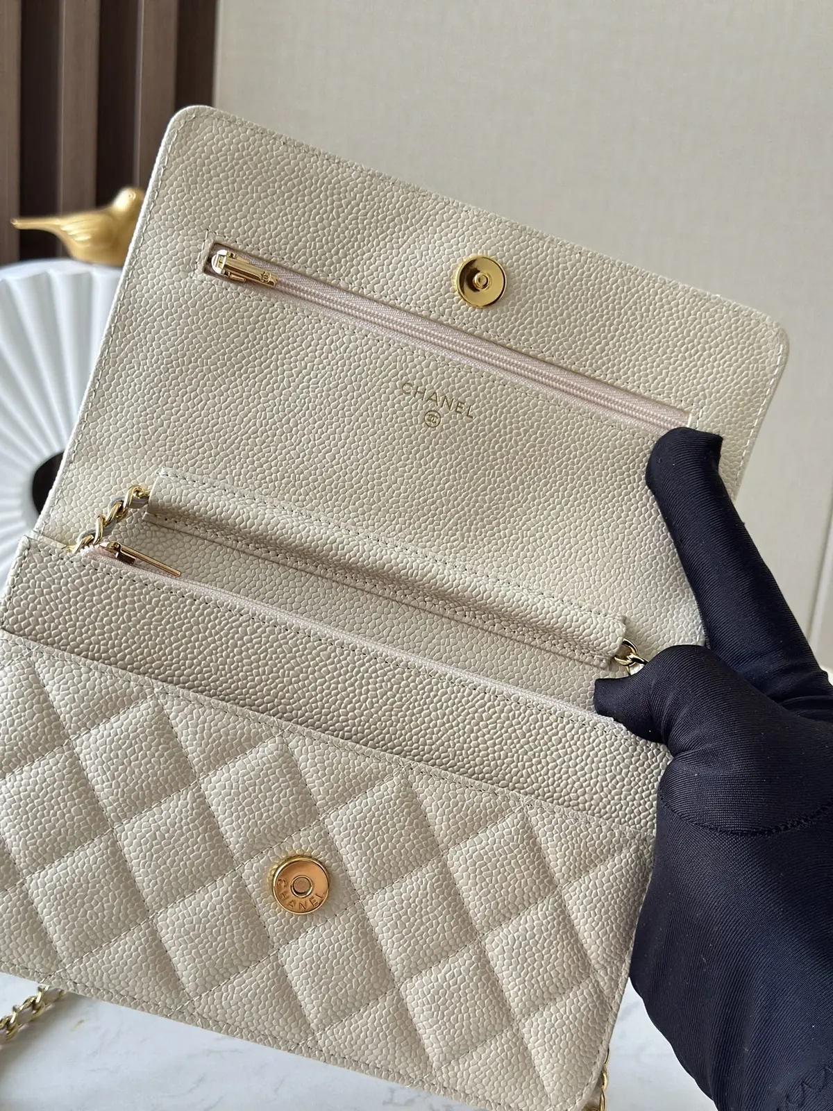 Chanel Style Beige Wallet Lookbook Reference image 6
