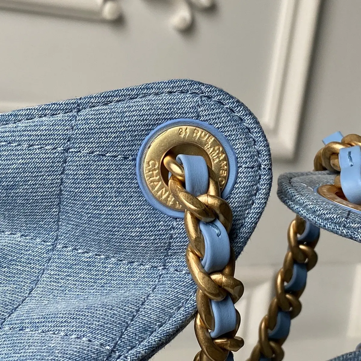 Chanel Style Black Denim Shoulder Bag Lookbook Reference image 6