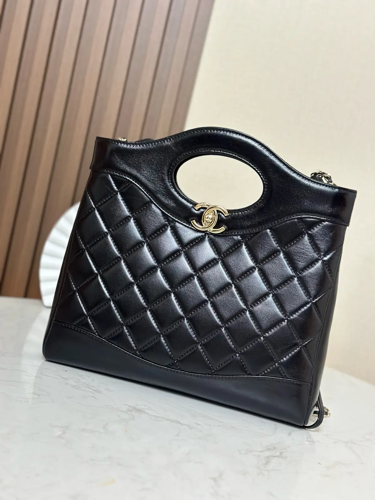Chanel Style Black Leather Bag Lookbook Reference image 1