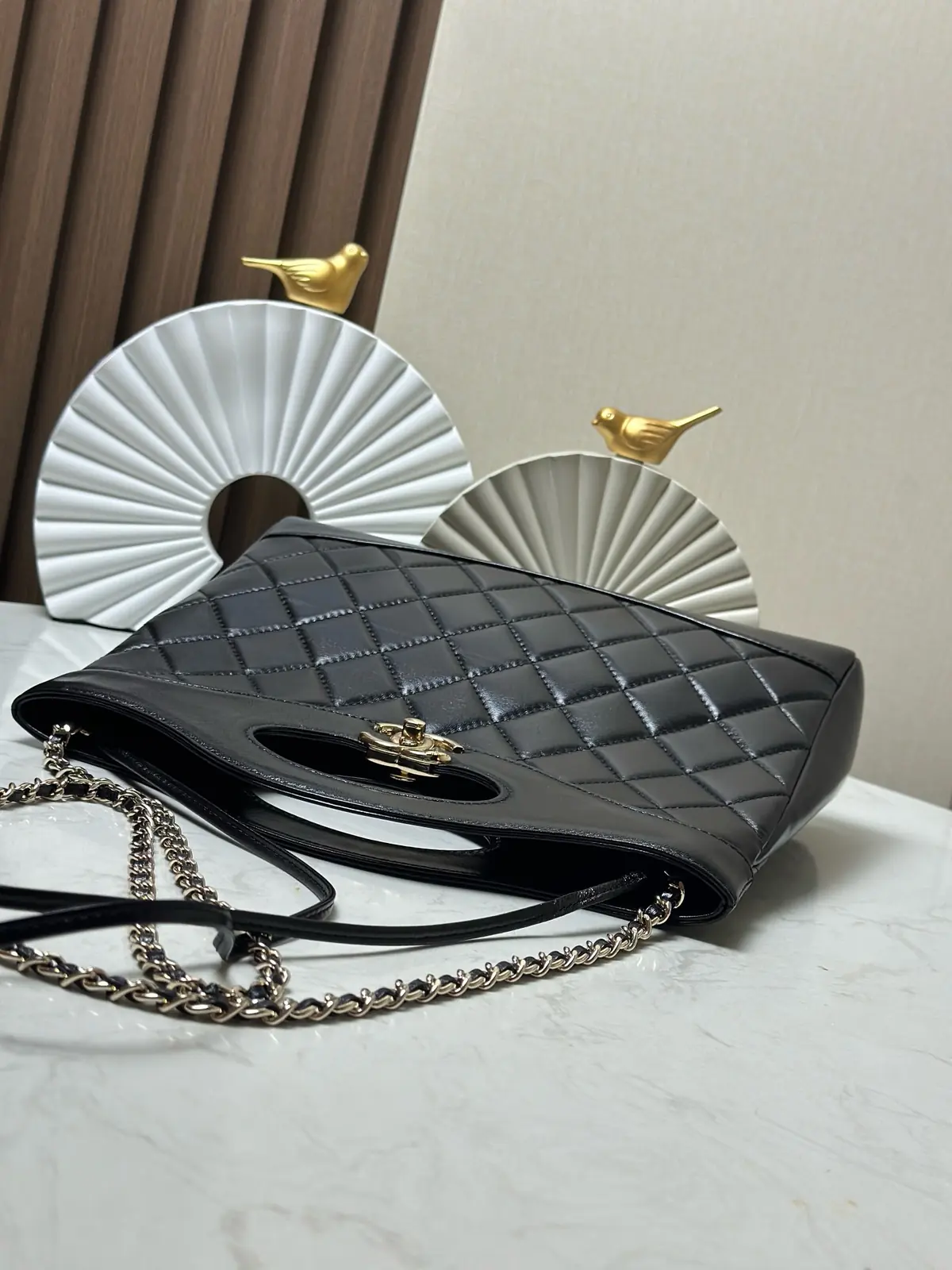 Chanel Style Black Leather Bag Lookbook Reference image 2