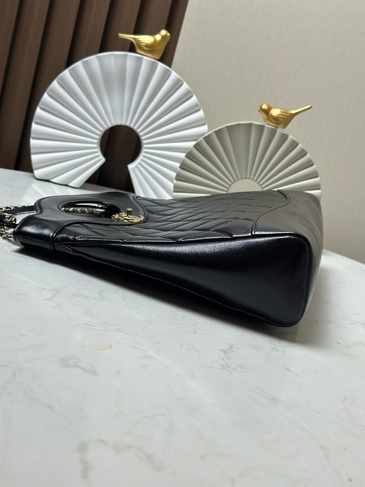 Chanel Style Black Leather Bag Lookbook Reference image 3