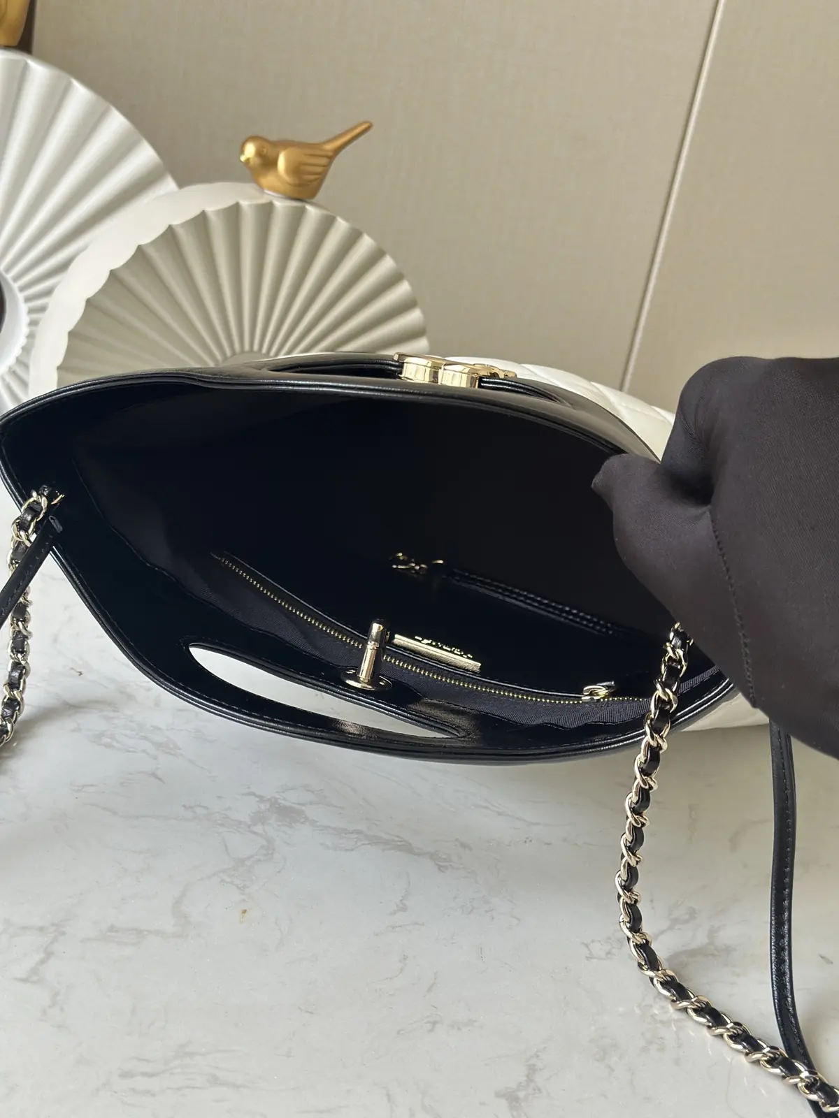 Chanel Style Black Leather Bag Lookbook Reference image 6