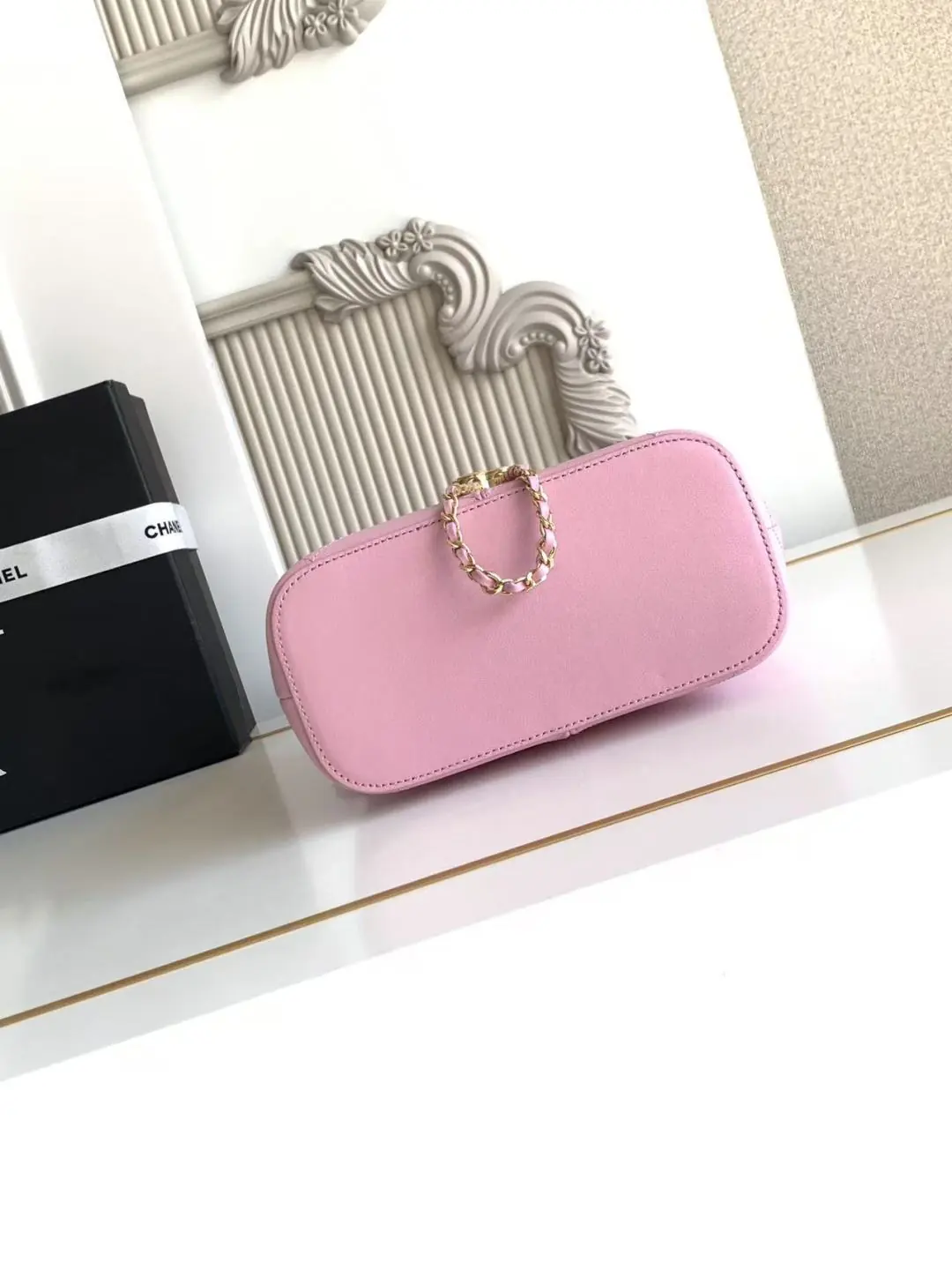 Chanel Style Black Leather Chain Bag Lookbook Reference image 5