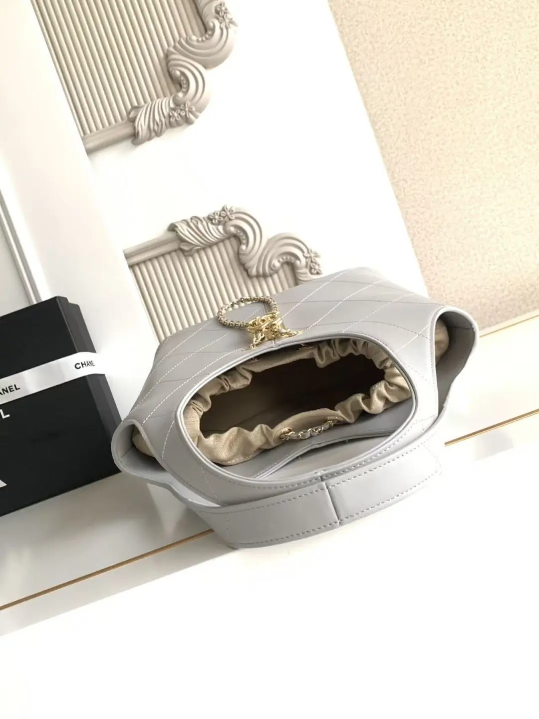 Chanel Style Black Leather Chain Bag Lookbook Reference image 6