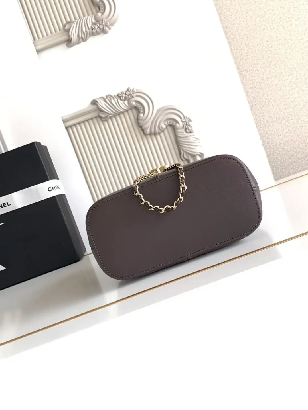 Chanel Style Black Leather Chain Bag Lookbook Reference image 5