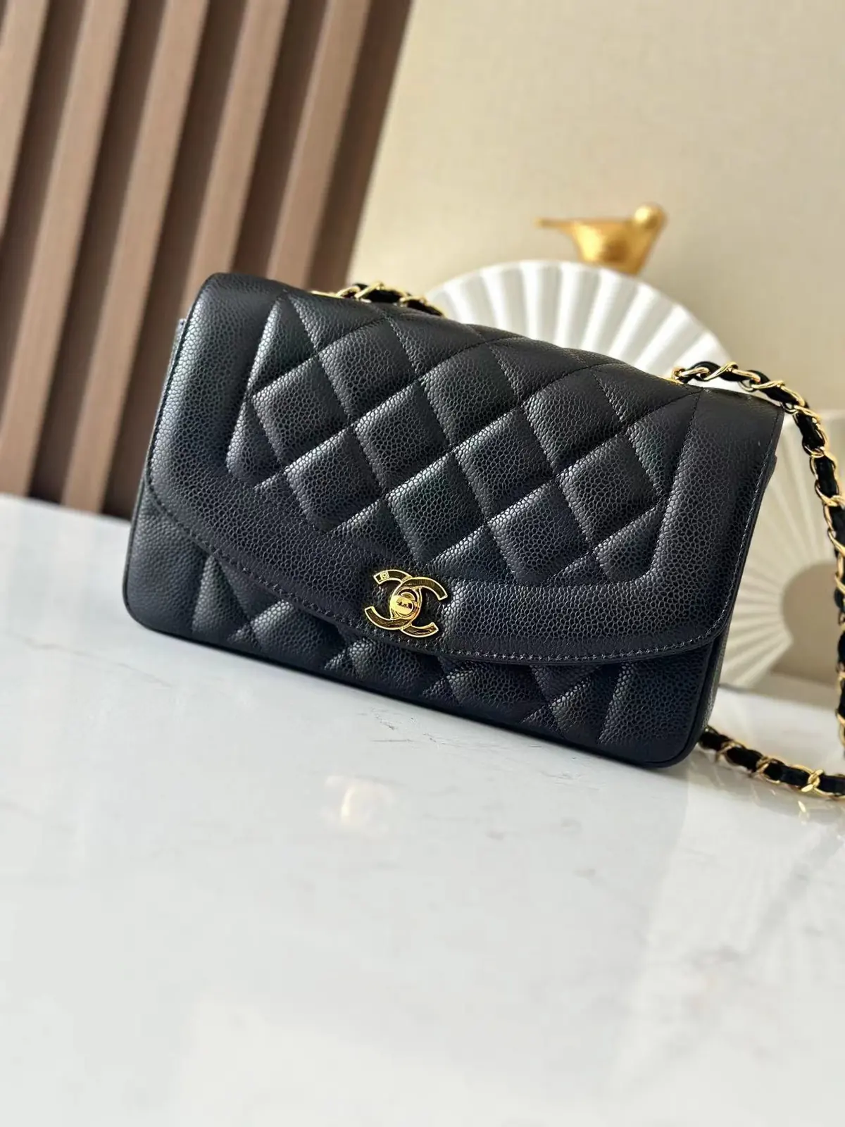 Chanel Style Black Leather Chain Bag Lookbook Reference image 1