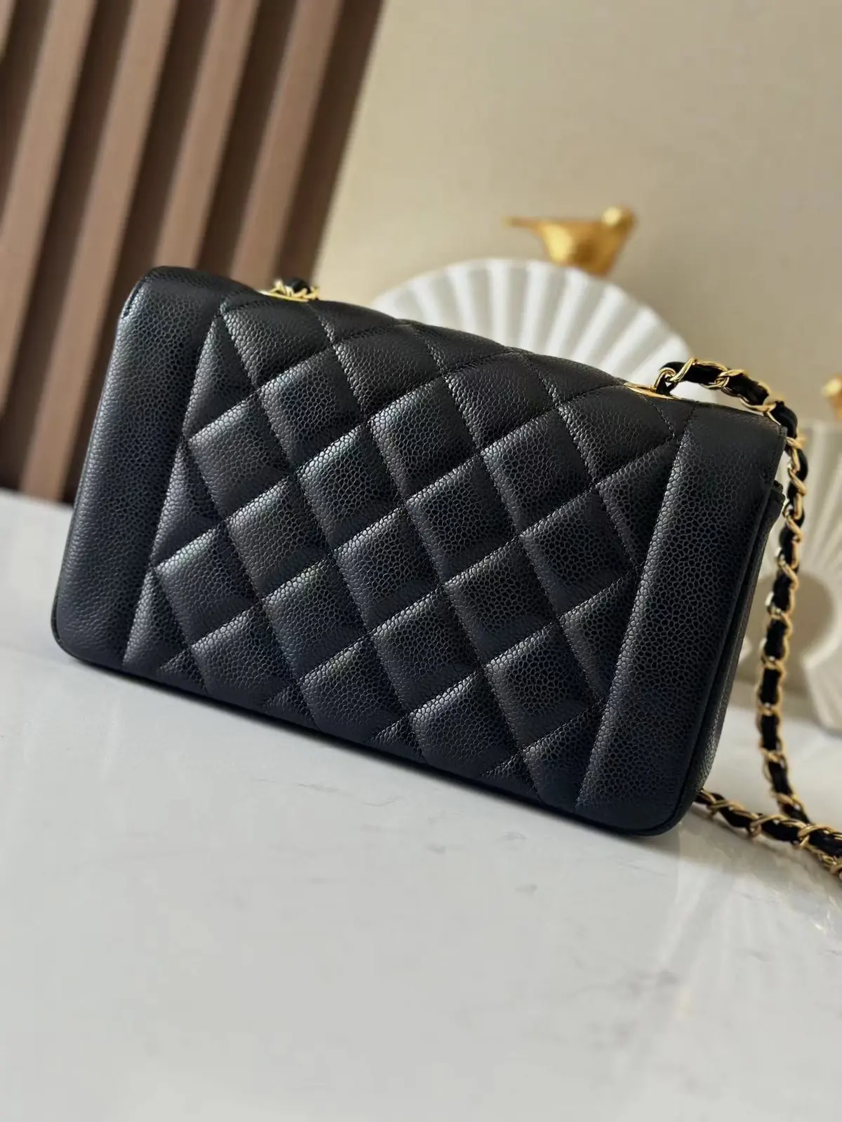 Chanel Style Black Leather Chain Bag Lookbook Reference image 6