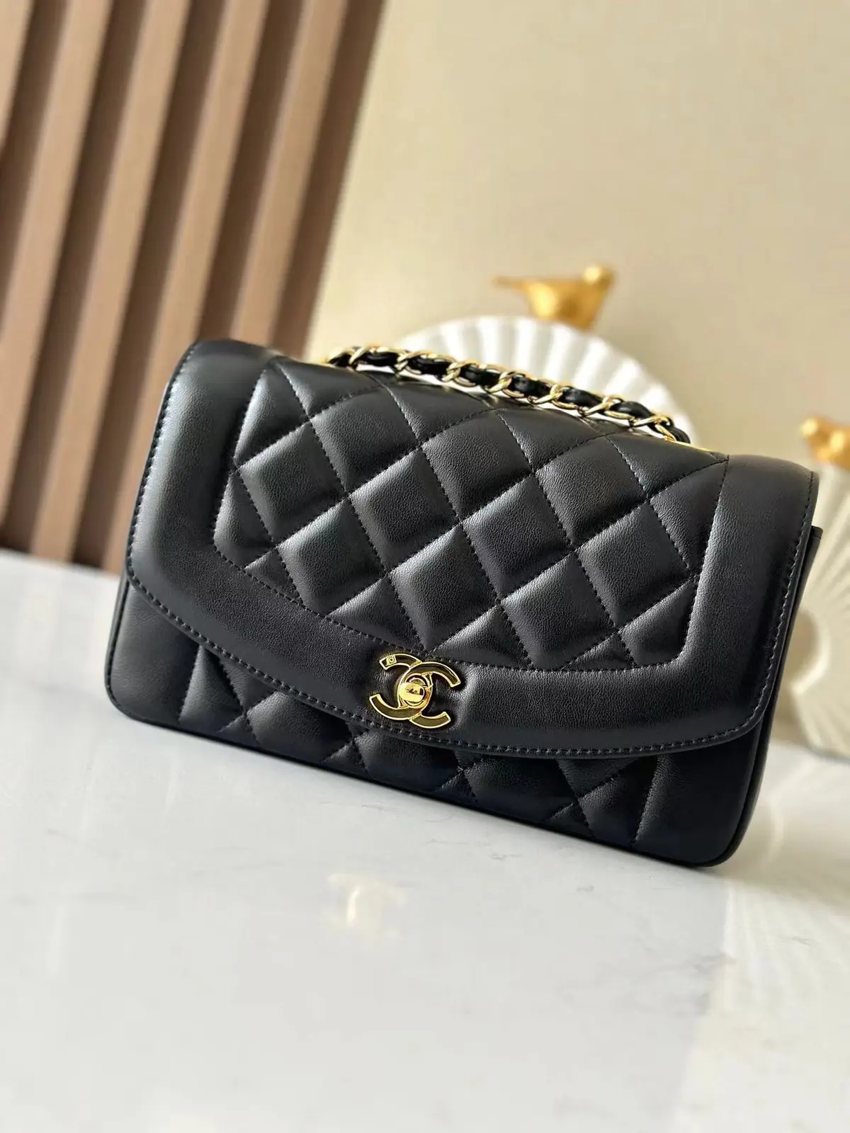 Chanel Style Black Leather Chain Bag Lookbook Reference image 1