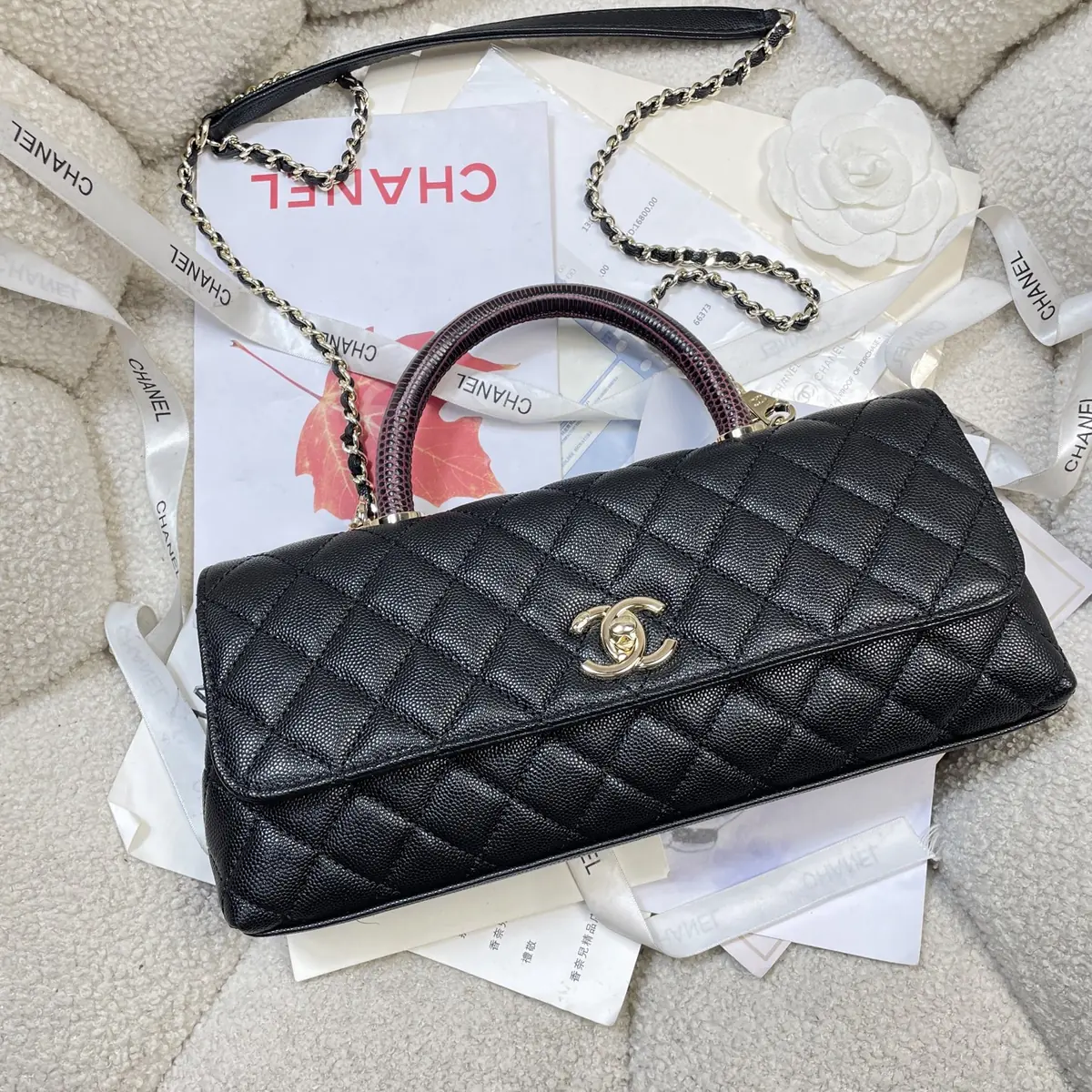 Chanel Style Black Leather Chain Bag Lookbook Reference image 5