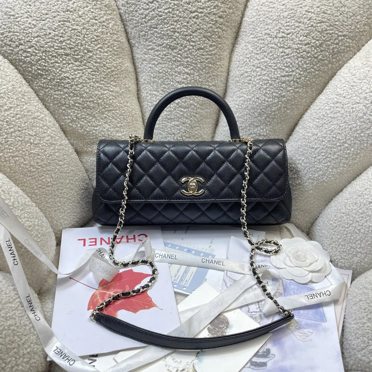 Chanel Style Black Leather Chain Bag Lookbook Reference image 1