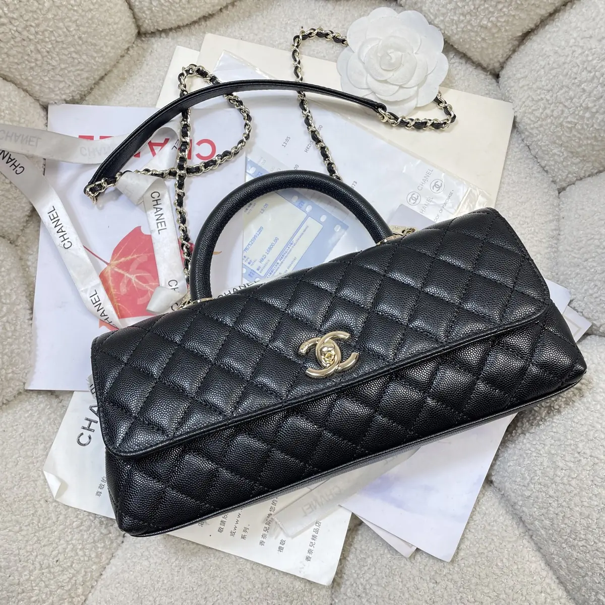 Chanel Style Black Leather Chain Bag Lookbook Reference image 5