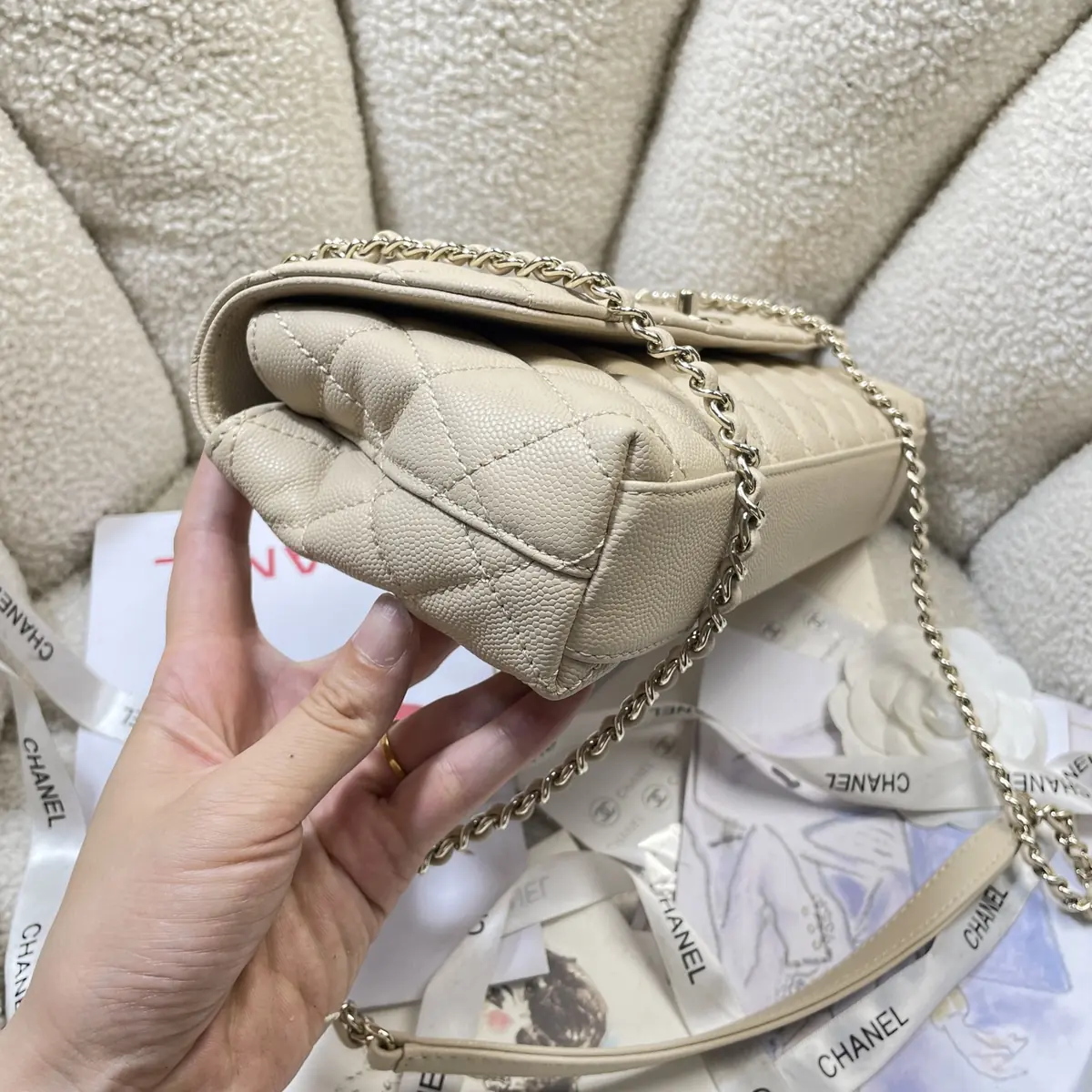 Chanel Style Black Leather Chain Bag Lookbook Reference image 3