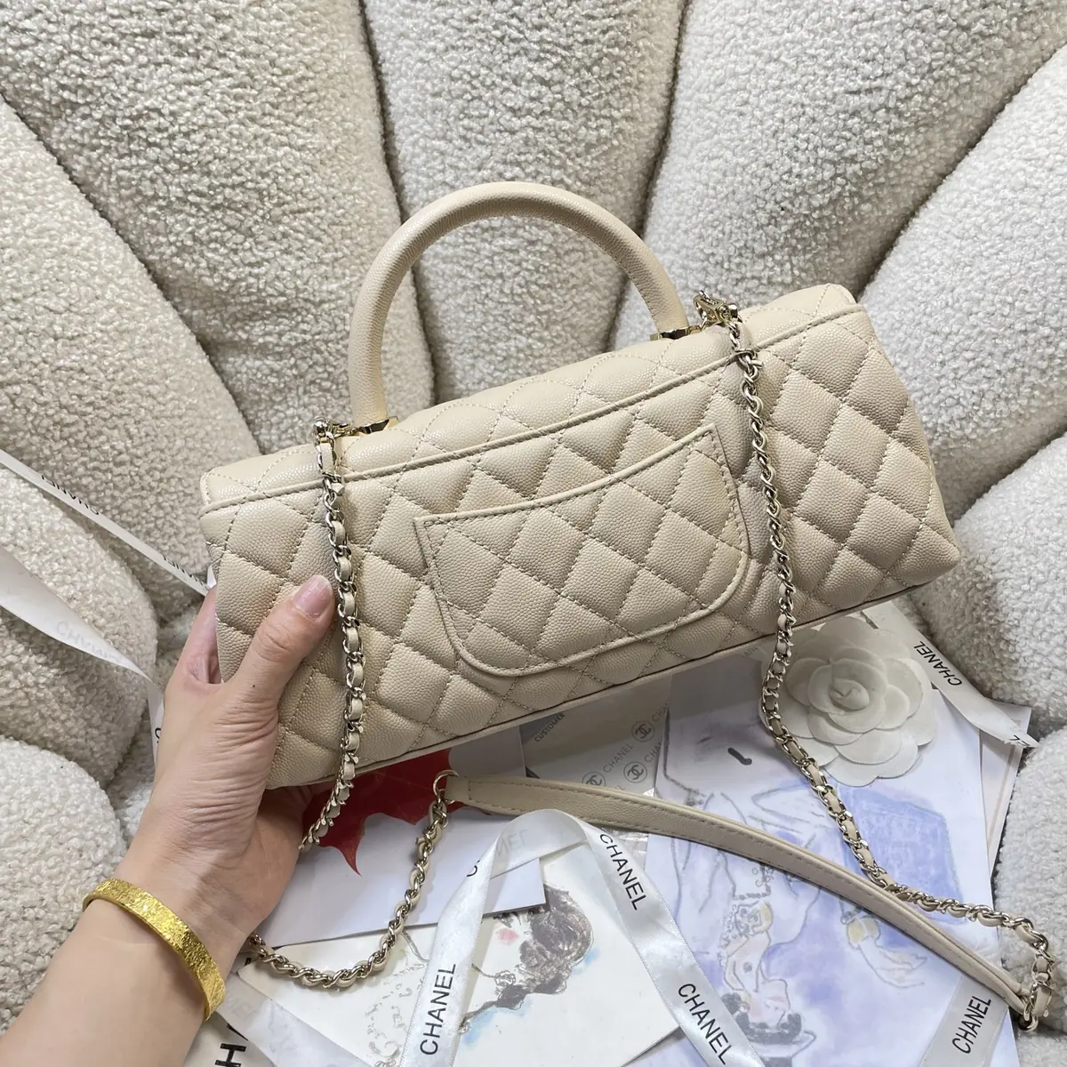Chanel Style Black Leather Chain Bag Lookbook Reference image 4