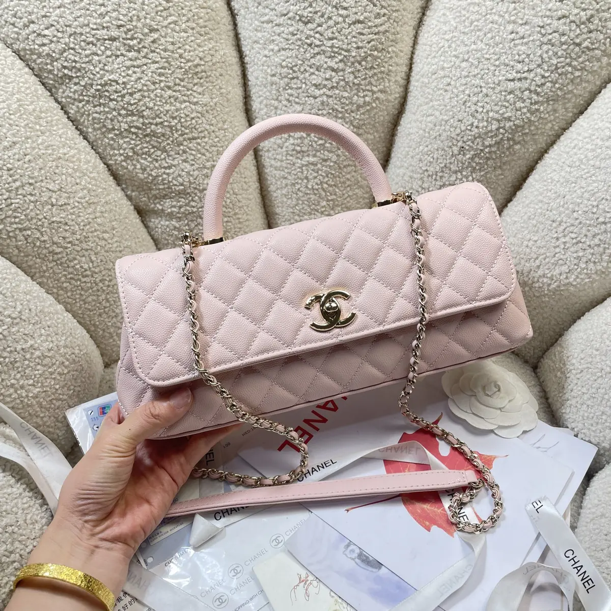 Chanel Style Black Leather Chain Bag Lookbook Reference image 2