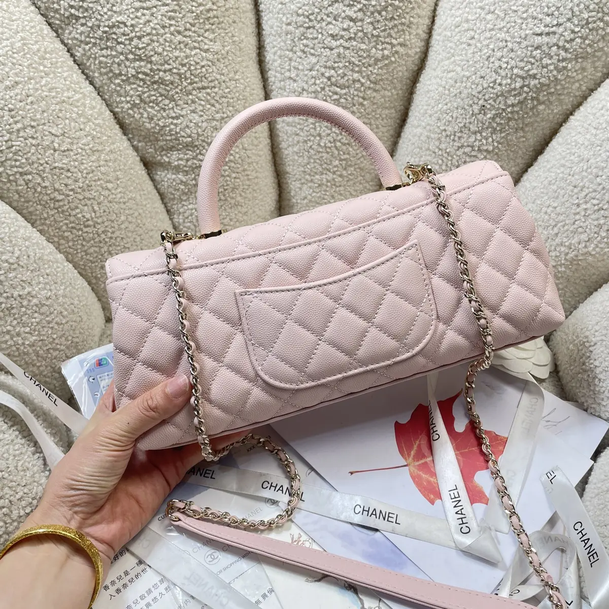 Chanel Style Black Leather Chain Bag Lookbook Reference image 4