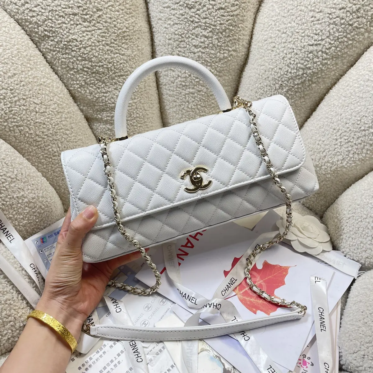 Chanel Style Black Leather Chain Bag Lookbook Reference image 2