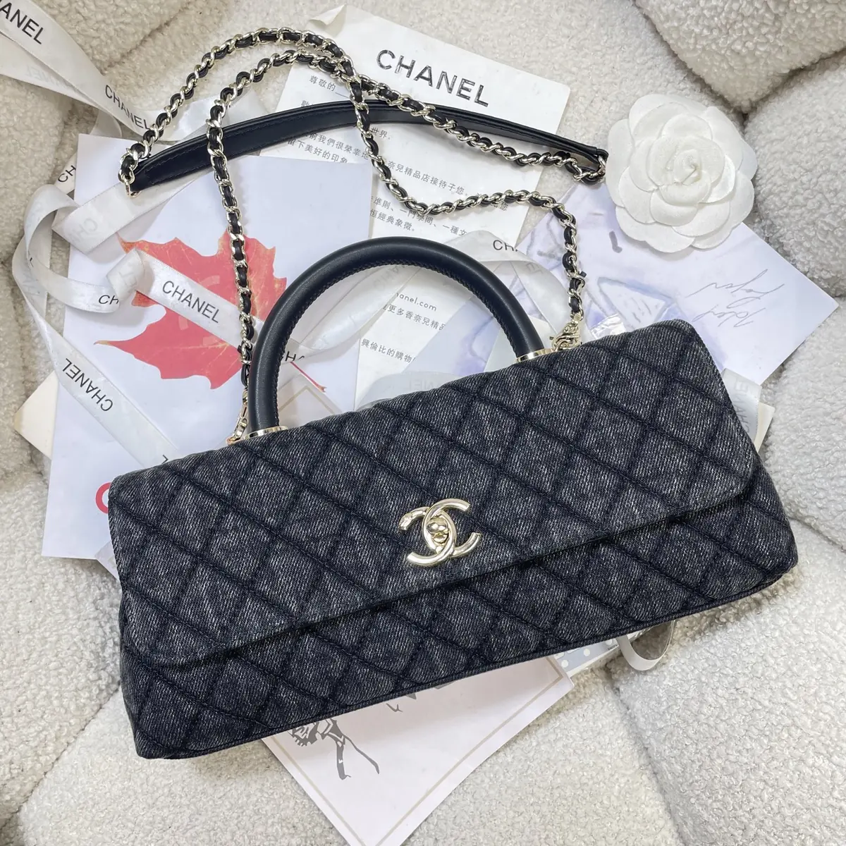 Chanel Style Black Leather Chain Bag Lookbook Reference image 5