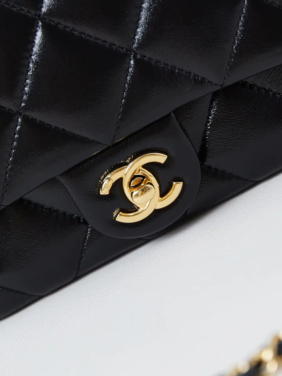 Chanel Style Black Leather Crossbody Bag Bags Crossbody Bag detail image 2 from source 764331