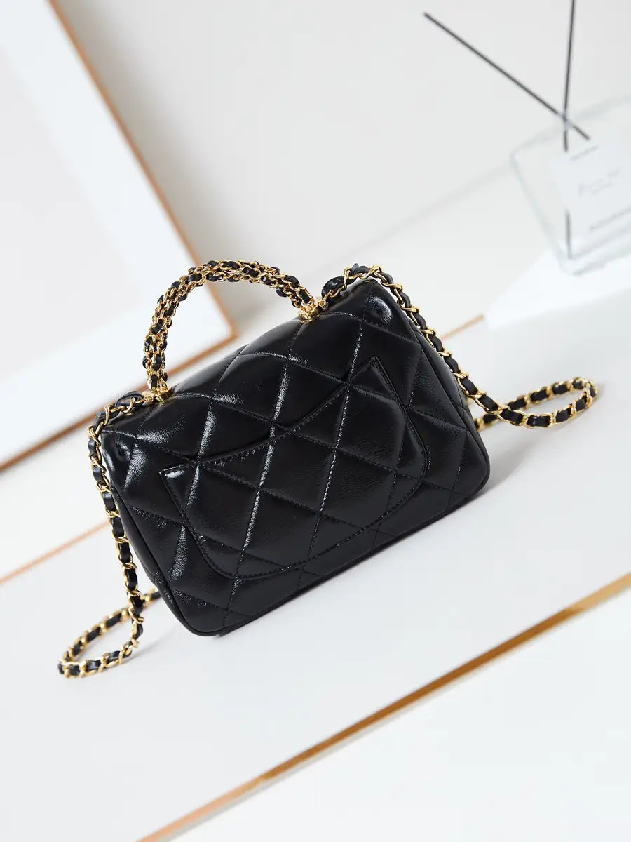 Chanel Style Black Leather Crossbody Bag Bags Crossbody Bag detail image 5 from source 764331